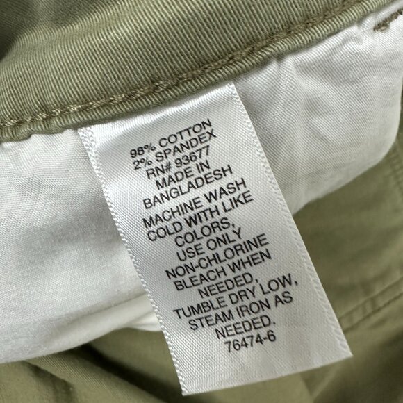 Mutual Weave Olive Chino Board Shorts 8" Inseam Mens Size 52 Cotton Blend - Picture 5 of 5